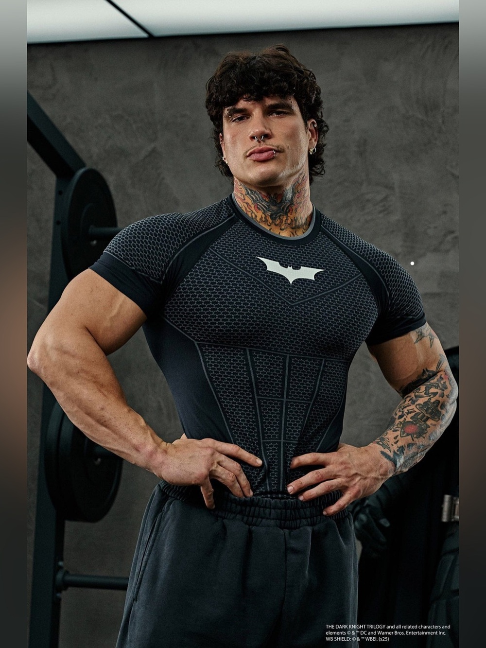 YoungLA x Batman Compression Tea - Black - Small
